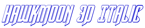 Hawkmoon 3D Italic 字体